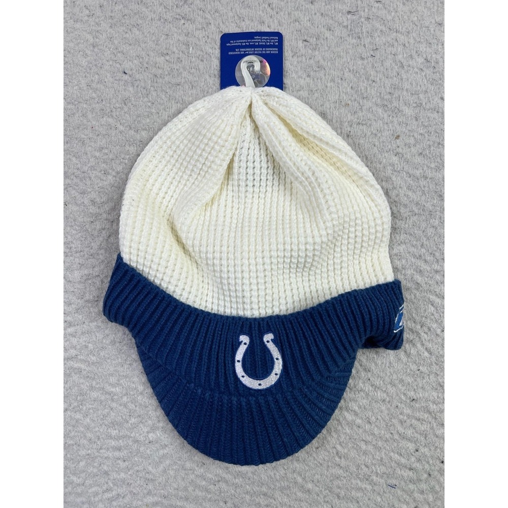 Indianapolis Colts Hat Beanie Mens One Size NFL Football Knit Visor‎ Reebok